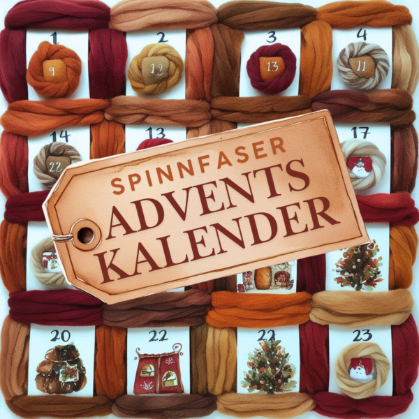 Spinnfaser Adventskalender "Rolags"